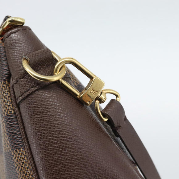 LOUIS VUITTON Damier Ebene Trousse Make-up Etui N51982 LV Auth ka4893V