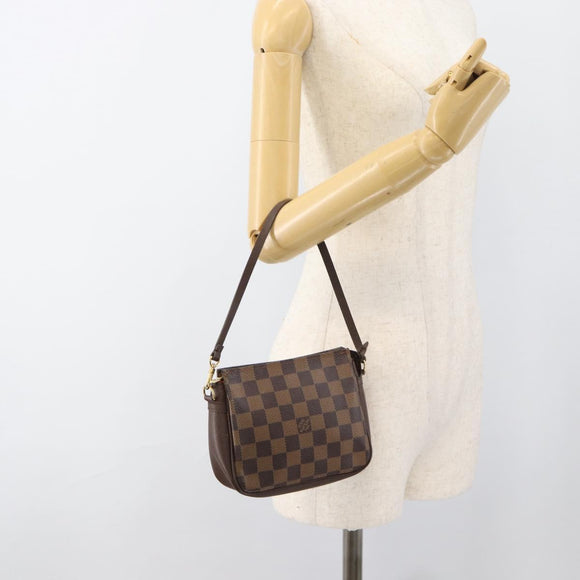 LOUIS VUITTON Damier Ebene Trousse Makeup Pouch N51982 LV Auth ka4893V