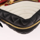 Miu Miu Biker Bag Shoulder Bag Lamb Skin Red Gold Auth ka4894M-9