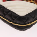 Miu Miu Biker Bag Shoulder Bag Lamb Skin Red Gold Auth ka4894M-14