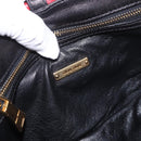 Miu Miu Biker Bag Shoulder Bag Lamb Skin Red Gold Auth ka4894M-19