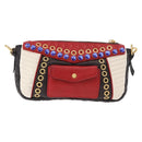 Miu Miu Biker Bag Shoulder Bag Lamb Skin Red Gold Auth ka4894M-2