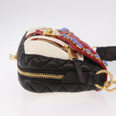 Miu Miu Biker Bag Shoulder Bag Lamb Skin Red Gold Auth ka4894M-3