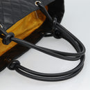 CHANEL Cambon Line Matelasse Tote Bag Leather Black Silver CC Auth ka4895SAM-8