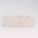 CHANEL Matelasse Chain Shoulder Bag Patent leather White Gold CC Auth ka4897SAM-6