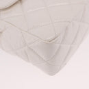 CHANEL Matelasse Chain Shoulder Bag Patent leather White Gold CC Auth ka4897SAM-15