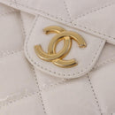 CHANEL Matelasse Chain Shoulder Bag Patent leather White Gold CC Auth ka4897SAM-20