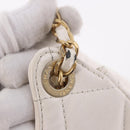CHANEL Matelasse Chain Shoulder Bag Patent leather White Gold CC Auth ka4897SAM-9