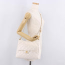 CHANEL Matelasse Chain Shoulder Bag Patent leather White Gold CC Auth ka4897SAM-28