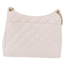 CHANEL Matelasse Chain Shoulder Bag Patent leather White Gold CC Auth ka4897SAM-2