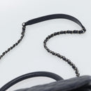 CHANEL Matelasse Chain Hand Bag Caviar Skin 2way Navy Silver CC Auth ka4899SAM-15