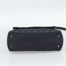 CHANEL Matelasse Chain Hand Bag Caviar Skin 2way Navy Silver CC Auth ka4899SAM-5