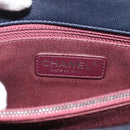 CHANEL Matelasse Chain Hand Bag Caviar Skin 2way Navy Silver CC Auth ka4899SAM-20