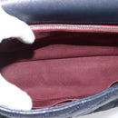 CHANEL Matelasse Chain Hand Bag Caviar Skin 2way Navy Silver CC Auth ka4899SAM-10