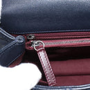 CHANEL Matelasse Chain Hand Bag Caviar Skin 2way Navy Silver CC Auth ka4899SAM-23