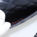 CHANEL Matelasse Chain Hand Bag Caviar Skin 2way Navy Silver CC Auth ka4899SAM-28