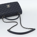 CHANEL Matelasse Chain Hand Bag Caviar Skin 2way Navy Silver CC Auth ka4899SAM-8