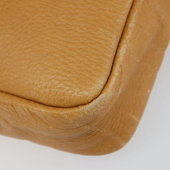 LOEWE Anagram Shoulder Bag Leather Brown Gold Auth ka490