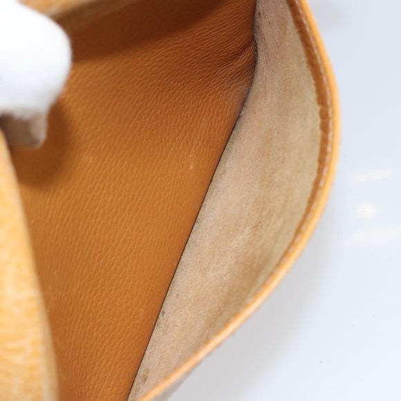 LOEWE Anagram Shoulder Bag Leather Brown Gold Auth ka490