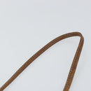 LOEWE Anagram Shoulder Bag Leather Brown Gold Auth ka490-8