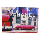 CHANEL Large Format Scarf Scarf Silk Blue CC Auth ka4900V-1