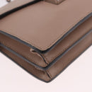 PRADA Shoulder Bag Saffiano leather Beige Silver Auth ka4901V-10