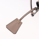 PRADA Shoulder Bag Saffiano leather Beige Silver Auth ka4901V-15