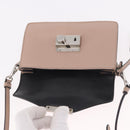 PRADA Shoulder Bag Saffiano leather Beige Silver Auth ka4901V-16