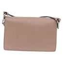 PRADA Shoulder Bag Saffiano leather Beige Silver Auth ka4901V-3