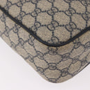 GUCCI GG Supreme Shoulder Bag PVC Navy Silver 201448 Auth ka4904-14