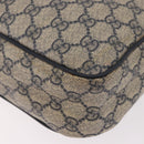 GUCCI GG Supreme Shoulder Bag PVC Navy Silver 201448 Auth ka4904-15