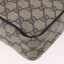 GUCCI GG Supreme Shoulder Bag PVC Navy Silver 201448 Auth ka4904-16