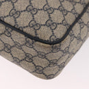 GUCCI GG Supreme Shoulder Bag PVC Navy Silver 201448 Auth ka4904-17