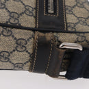 GUCCI GG Supreme Shoulder Bag PVC Navy Silver 201448 Auth ka4904-4