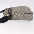 GUCCI GG Supreme Shoulder Bag PVC Navy Silver 201448 Auth ka4904-5
