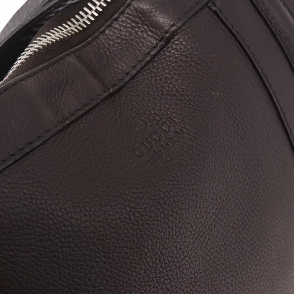 GUCCI Shoulder Bag Leather Brown Silver 233329 Auth ka4905