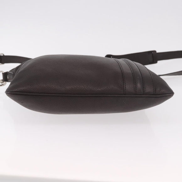 GUCCI Shoulder Bag Leather Brown Silver 233329 Auth ka4905