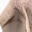 FENDI Zucchino Canvas Hand Bag Beige Gold Auth ka4906-22