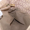 FENDI Zucchino Canvas Hand Bag Beige Gold Auth ka4906-23