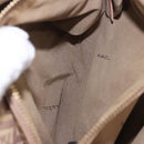 FENDI Zucchino Canvas Hand Bag Beige Gold Auth ka4906-25