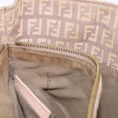 FENDI Zucchino Canvas Hand Bag Beige Gold Auth ka4906-11