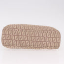 FENDI Zucchino Canvas Hand Bag Beige Gold Auth ka4906-5