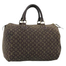 LOUIS VUITTON Monogram Mini Lin Speedy 30 Bag Brown Ebene M95224 LV Auth ka4907-1
