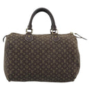LOUIS VUITTON Monogram Mini Lin Speedy 30 Bag Brown Ebene M95224 LV Auth ka4907-13