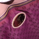 LOEWE Anagram Hand Bag Leather Pink Gold Auth ka4908-17