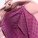 LOEWE Anagram Hand Bag Leather Pink Gold Auth ka4908-18