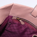 LOEWE Anagram Hand Bag Leather Pink Gold Auth ka4908-20