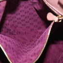 LOEWE Anagram Hand Bag Leather Pink Gold Auth ka4908-21