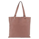 LOEWE Anagram Hand Bag Leather Pink Gold Auth ka4908-2