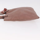 LOEWE Anagram Hand Bag Leather Pink Gold Auth ka4908-4